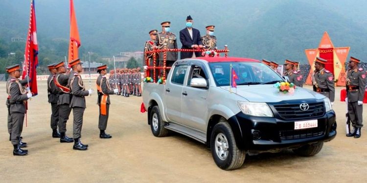 सशस्त्र प्रहरी बलको दीक्षान्त समारोहमा प्रधानमन्त्री देउवा