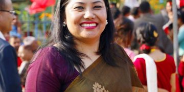 निर्माणाधीन रेसुंगा विमानस्थलको निरीक्षण गरिन् मन्त्री झाँक्रीले
