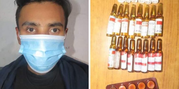लागु औषध सहित एक जना पक्राउ