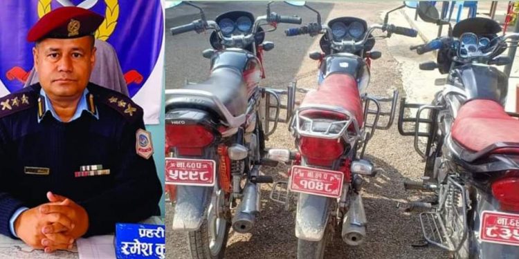 एक्सनमा एसपी बस्नेत : धमाधम पक्राउ पर्दै मोटरसाइकल चोर
