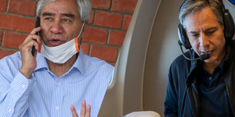 प्रधानमन्त्री देउवा र अमेरिकी विदेशमन्त्री ब्लिन्केनबीच टेलिफोन वार्ता