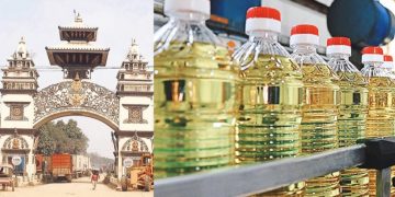 वीरगञ्ज नाकाबाट ८ महीनामा ५३ अर्बको खाने तेल निर्यात