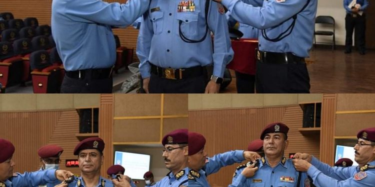 आईजिपि क्षेत्रीबाट तीन जना एआईजीलाई दर्ज्यानी चिन्ह प्रदान