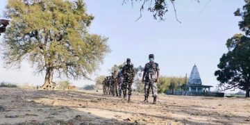 नवराजपुर सिमा क्षेत्रमा नेपाल र भारतका सुरक्षाकर्मीको संयुक्त गस्ती