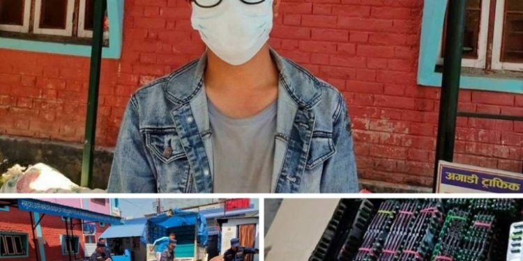 अबैध औषधि बोकेको गाडी सहित चालक पक्राउ