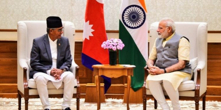 प्रधानमन्त्री देउवाले आज भारतीय समकक्षी मोदीसँग भेटवार्ता गर्दै
