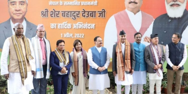 भारतीय विदेशमन्त्री जयशंकरसँग भेटेपछि प्रधानमन्त्री देउवा भाजपाको कार्यालयमा