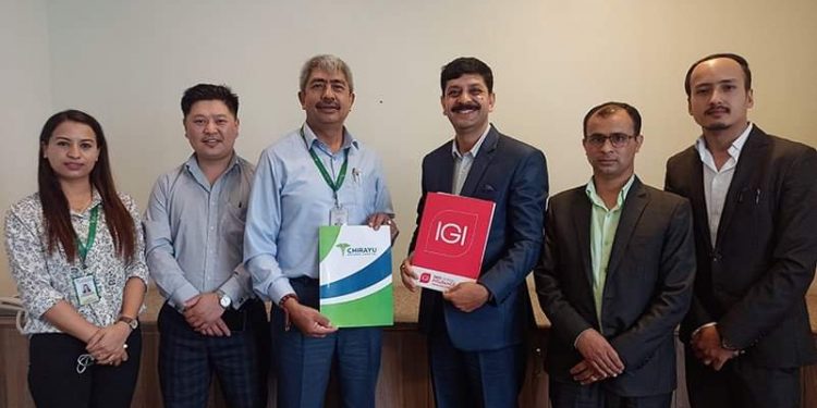 आइएमई जनरल इन्स्योरेन्स र चिरायु हस्पिटलबीच नगदरहित सेवा सम्झौता