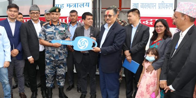 विपद्‌मा प्रयोग हुने सवारी साधन सशस्त्र प्रहरीलाई हस्तान्तरण