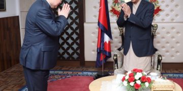 चिनियाँ कम्युनिष्ट पार्टीका विदेश विभाग प्रमुख लिउले भेटे प्रधानमन्त्री देउवालाई