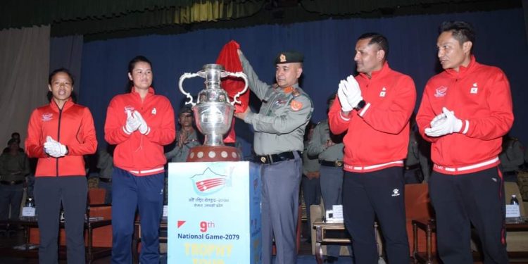 ‘नवौं राष्ट्रिय खेलकुद प्रतियोगिता–२०७९’ को रनिङ ट्रफि प्रदर्शन