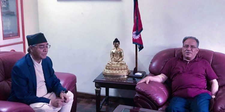 बालुवाटारमा देउवा-प्रचण्डबीच भेटवार्ता
