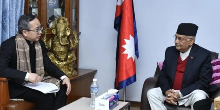 चिनियाँ राजदूत सोङद्धारा अध्यक्ष ओलीसँग भेटवार्ता