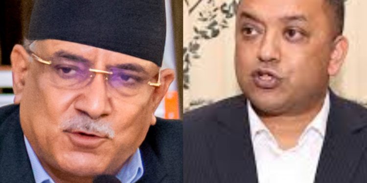 प्रधानमन्त्री प्रचण्ड र कांग्रेस महामन्त्री थापाबीच भेटवार्ता