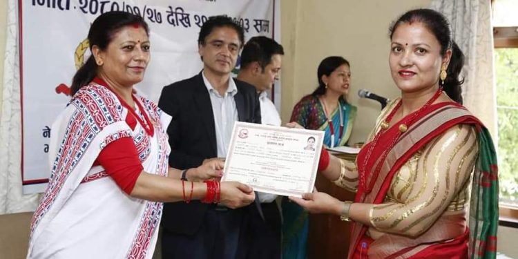 नेपाल प्रहरी श्रीमती संघ जुट्याे उद्यमशिलता तर्फ