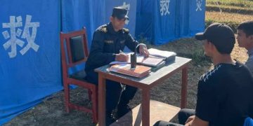 भूकम्पबाट प्रहरी कार्यालय भत्किएपछि त्रिपालबाटै काम