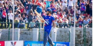 नामिबियाविरुद्ध पहिलो बलमै आउट भए भुर्तेल