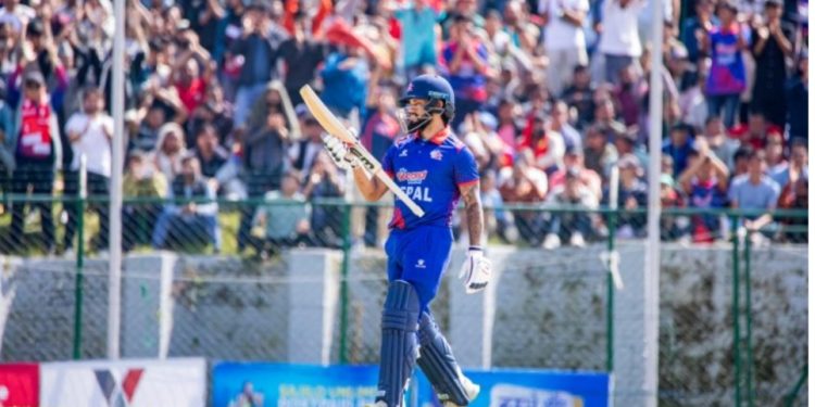 नामिबियाविरुद्ध पहिलो बलमै आउट भए भुर्तेल