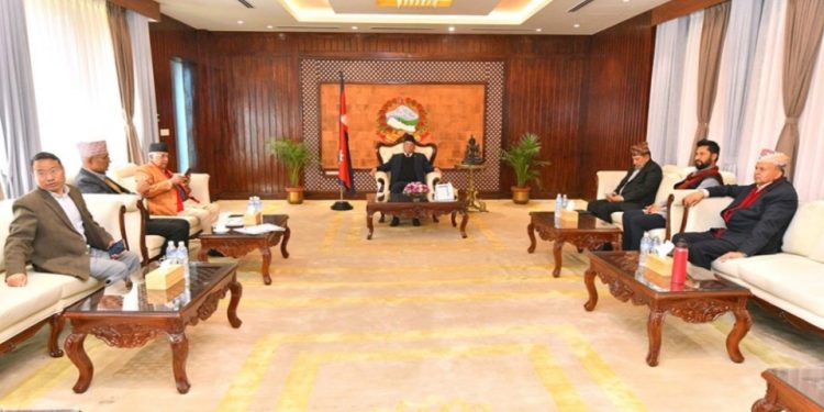 नयाँ गठबन्धनको बैठक बालुवाटारमा जारी
