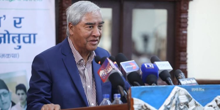 नेपाली कांग्रेसको तर्फबाट प्रधानमन्त्री ओलीलाई पूर्ण समर्थन छ : सभापति देउवा